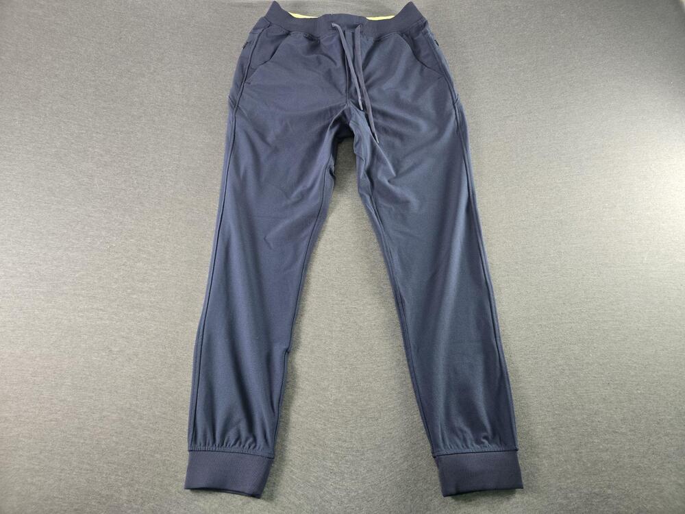 Birddogs Pants Mens Large Blue Athletic Joggers Stretch Elastic Waist Zip Pocket